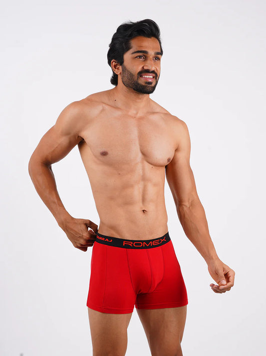Ramraj Men's Combed Cotton Assorted Colour Without Pocket Trunk Romex (Pack of 2)