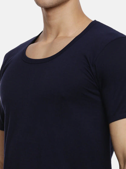 Ramraj Men's 100% Combed Cotton Assorted Colour Sleeves Vest RNS Sukra (Pack of 2)